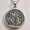 Krishna Radha Couple Swing Pendant - 925 Sterling Silver