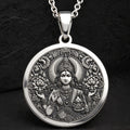 Lakshmi Goddess Divine Feminine Necklace — Solid 925 Sterling Silver finish view