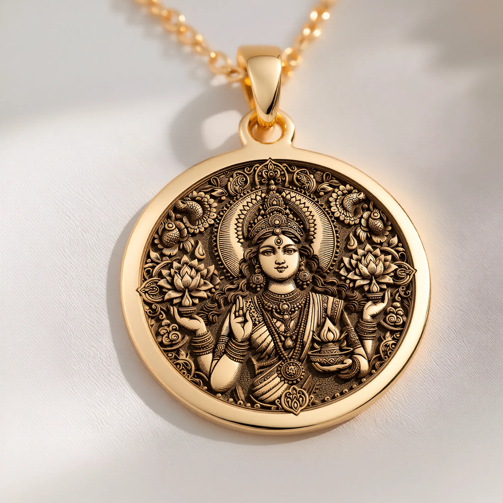Lakshmi Goddess Necklace, Hindu Gift for Diwali or Divine Feminine Energy - View 48