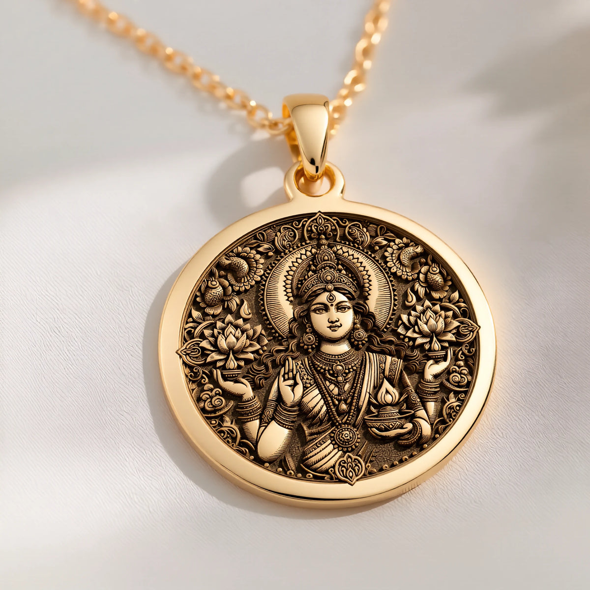 Lakshmi Goddess Necklace, Hindu Gift for Diwali or Divine Feminine Energy - View 48