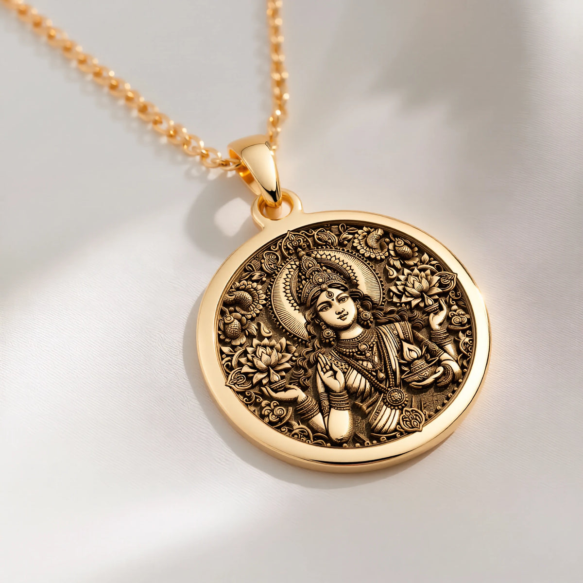 Lakshmi Goddess Necklace, Hindu Gift for Diwali or Divine Feminine Energy - View 214