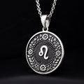 Leo Zodiac Astrological Sign Medallion - 925 Sterling Silver