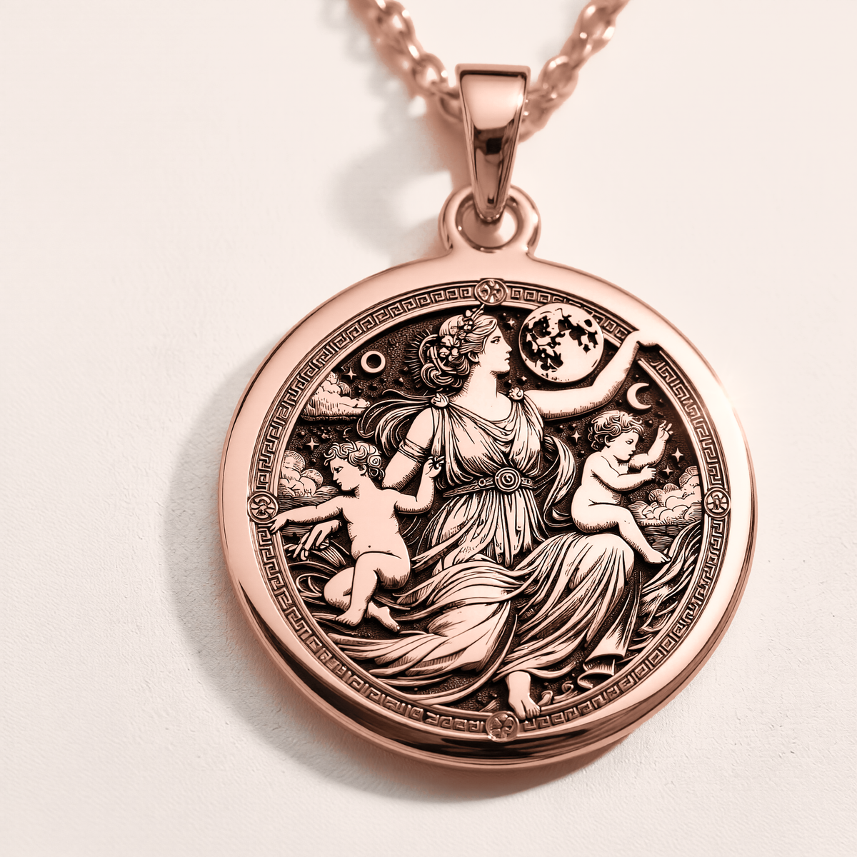 Leto Goddess Necklace - 14K Rose Gold Plated