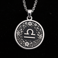 Libra Scales Astrology Necklace - 925 Sterling Silver