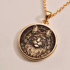 Maine Coon Cat Spirit Animal Medallion | Silver & Plated Options - Pet Memorial Animal Lover Gift - Görsel 3, Animal Jewelry