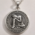 Meditating Buddha Necklace - 925 Sterling Silver