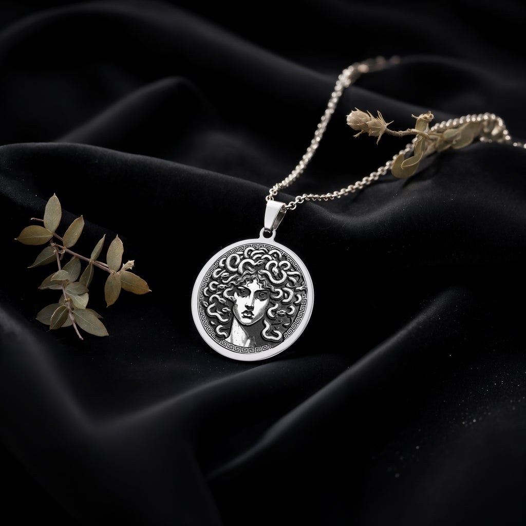 Medusa Gorgon Head Pendant | Silver & Plated Options - Ancient Mythology Protection Talisman