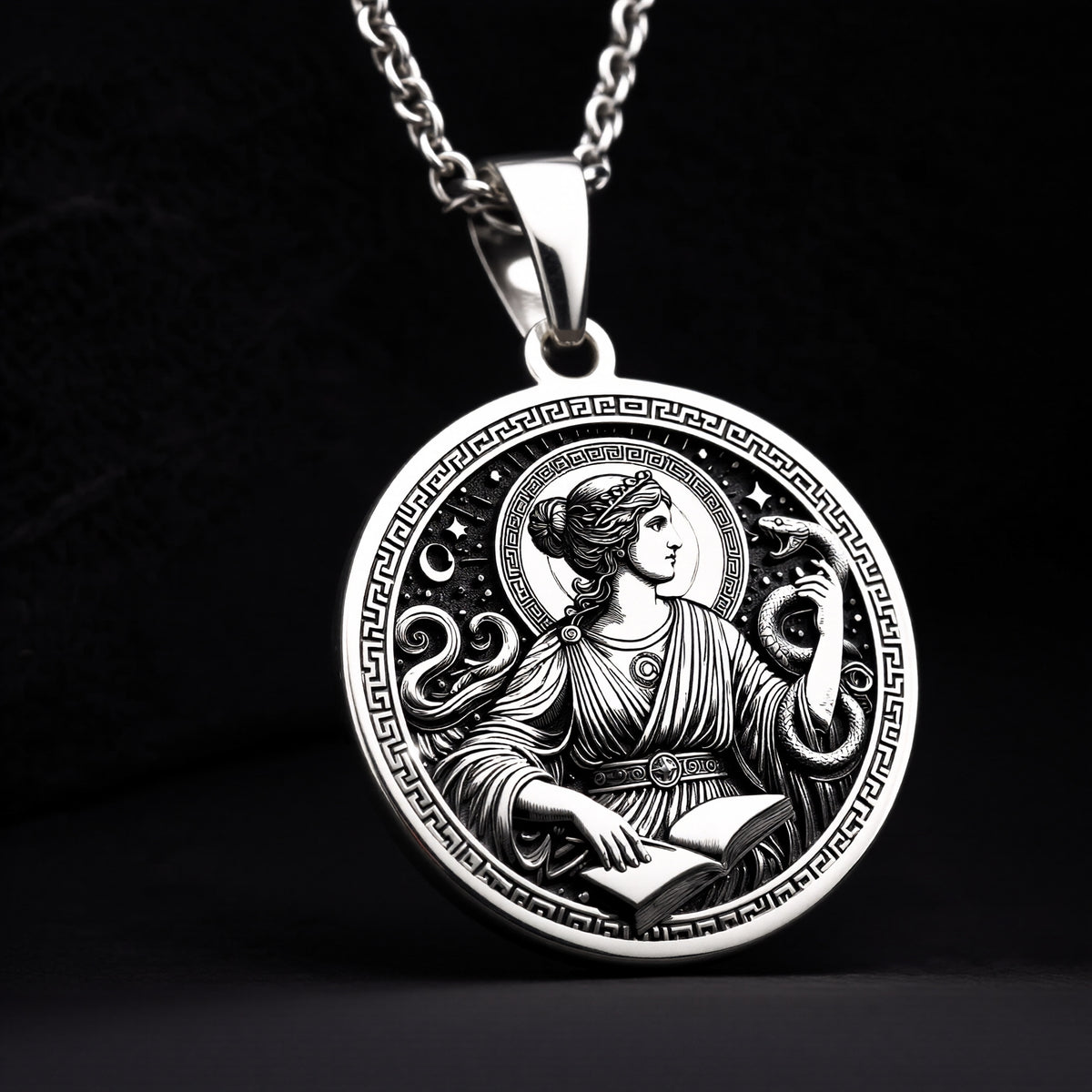 Metis Goddess Wisdom Pendant - 925 Sterling Silver