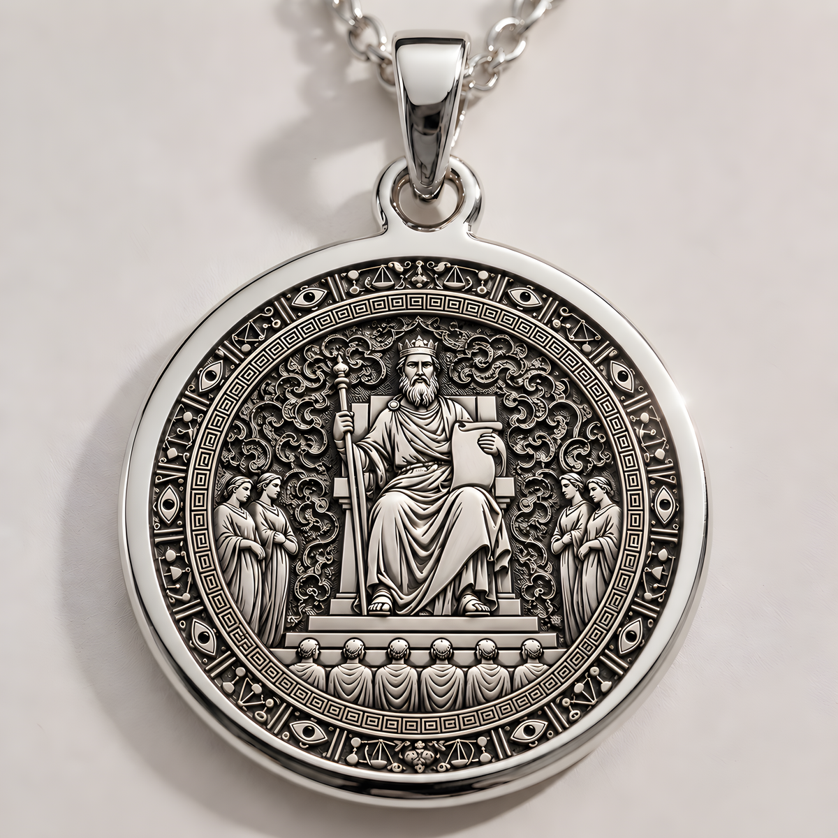 Minos Judge of the Dead Pendant - 925 Sterling Silver