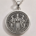 Moirai Fates Destiny Weavers Pendant - 925 Sterling Silver