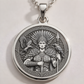 Morigan Celtic Goddess Medallion - 925 Sterling Silver