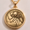 Mosquito Insect Pendant: 14K Gold with insect pendant mosquito insect amulet talisman - View 153