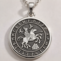 Odin Viking God Pendant - 925 Sterling Silver