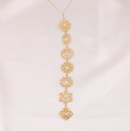 7 Chakra Healing Necklace in 14K Solid Gold — lifestyle view — Shop Luminous Luxury Crafts