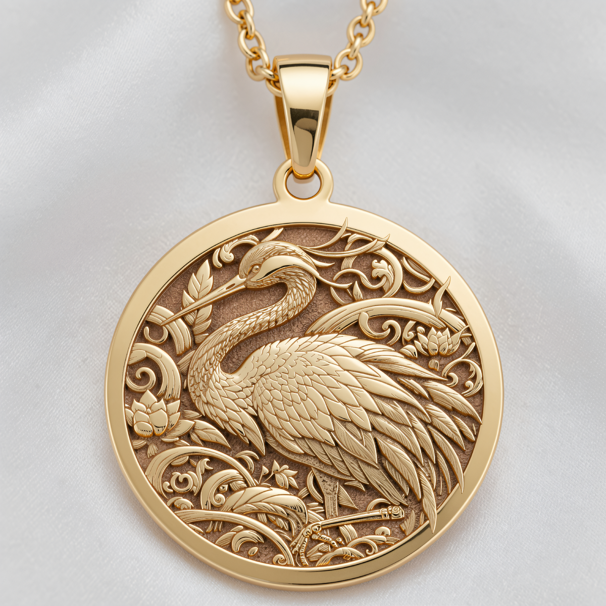 Origami Crane Necklace - 14K Gold Plated