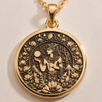 Osiris God Medallion Pendant | Silver & Plated Options - Ancient Mythology Protection Talisman - Görsel 1, charm pendant