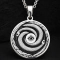Sterling Silver Ouroboros Necklace crafted with fine details, showcasing the eternal snake symbol of rebirth and cycles. A meaningful gift or statement piece for any occasion.