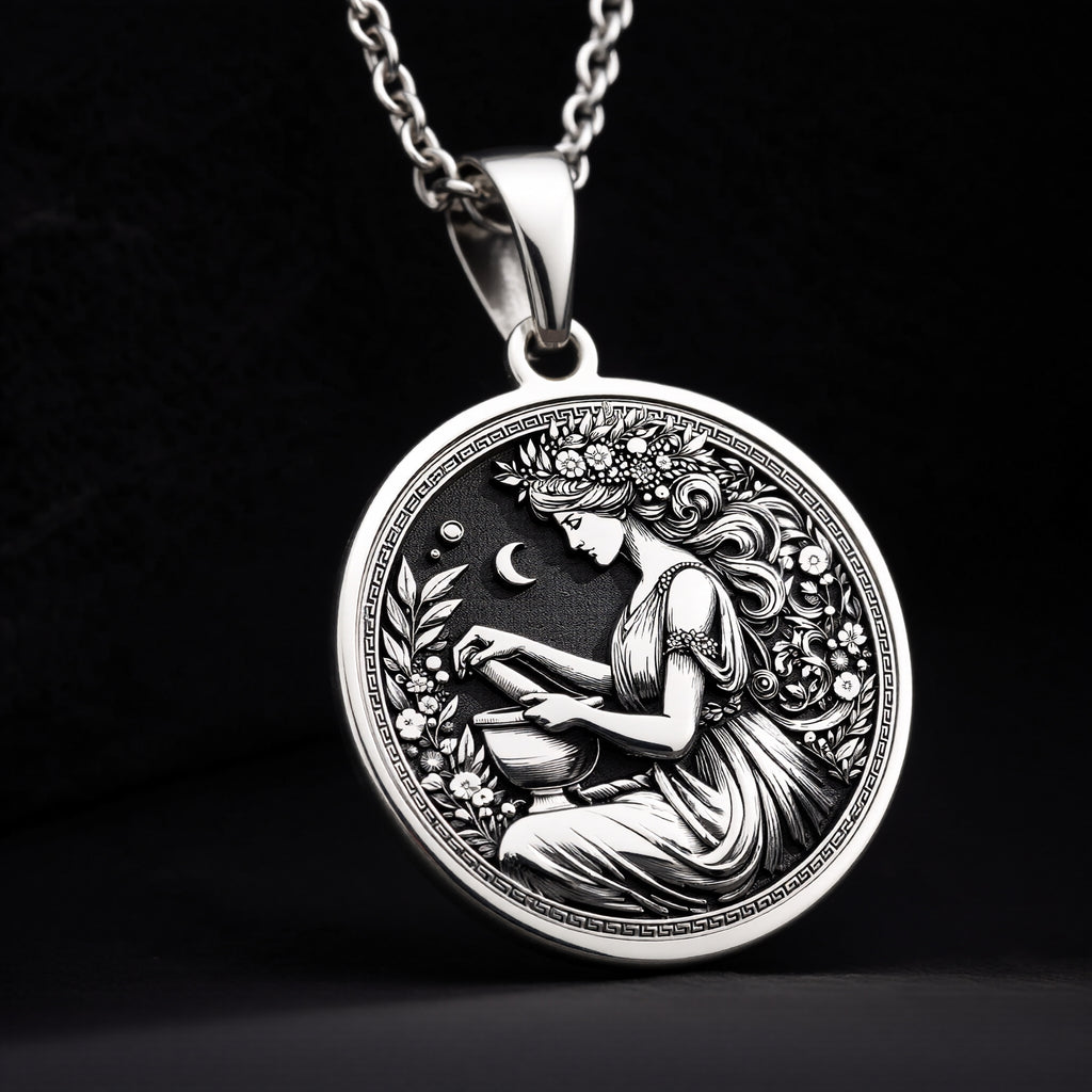 Panacea Medallion Necklace - 925 Sterling Silver
