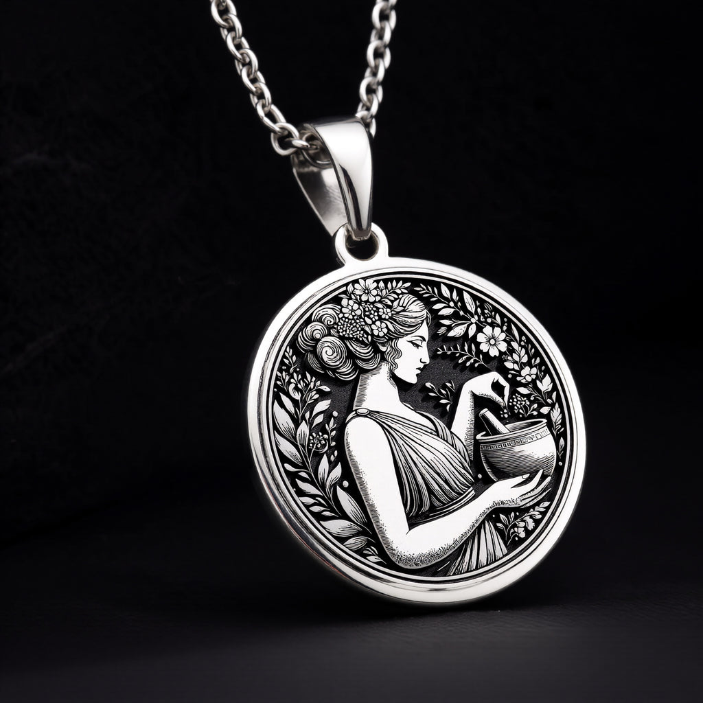 Panacea Medallion Necklace - 925 Sterling Silver