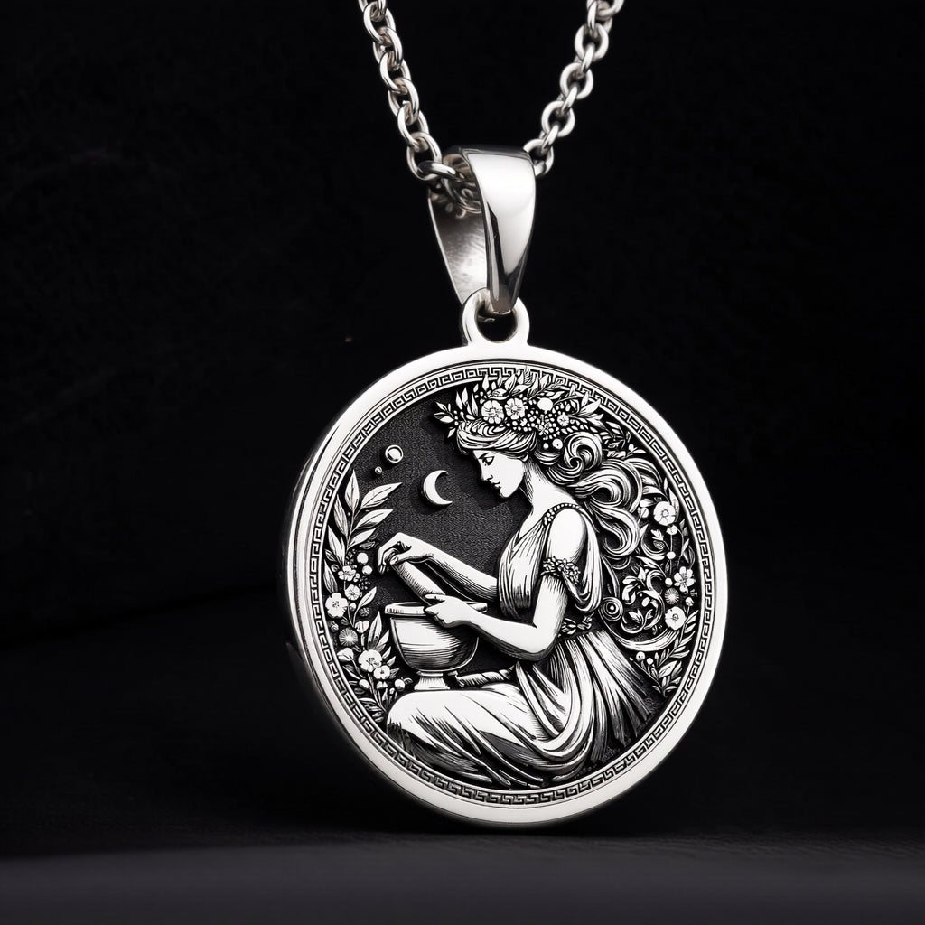 Panacea Medallion Necklace - 925 Sterling Silver