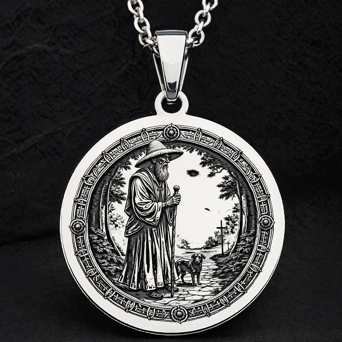 Papa Legba Crossroads Loa Pendant - 925 Sterling Silver