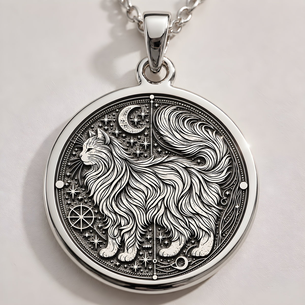 Penelope Medallion Pendant - 925 Sterling Silver