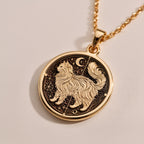 Penelope Medallion Pendant | Silver & Plated Options - Ancient Mythology Protection Talisman - Görsel 3, 14K Cat Necklace