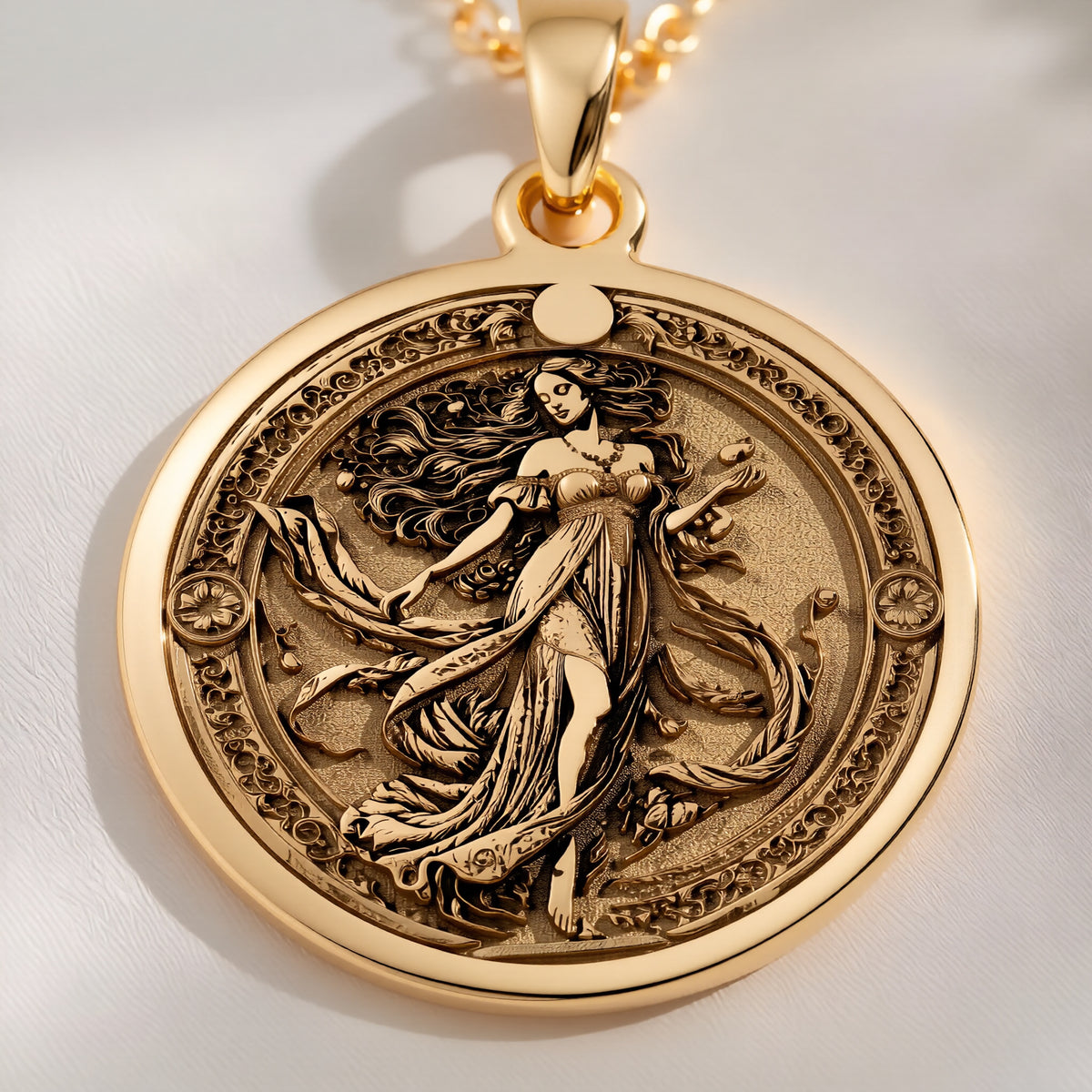 Persephone Pendant Necklace medallion, goddess-inspired amulet, and underworld queen talisman. This handcrafted piece celebrates Persephone’s duality as goddess of spring and ruler of the underworld, featuring a symbolic pomegranate charm. A must-have for Greek mythology fans, celestial jewelry collectors, and lovers of divine feminine energy.