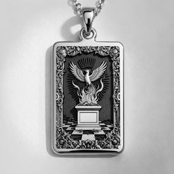 Phoenix Rising from Ashes Rebirth Charm - 925 Sterling Silver