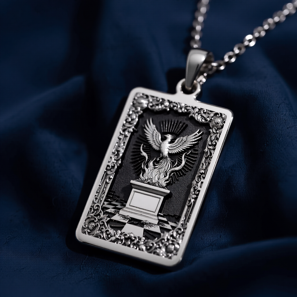 Phoenix Rising from Ashes Rebirth Charm - 925 Sterling Silver