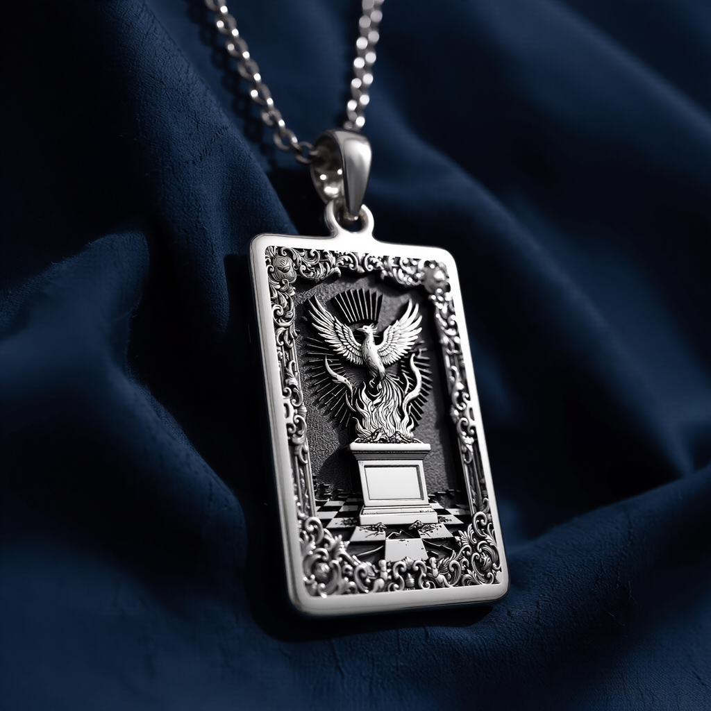 Phoenix Rising from Ashes Rebirth Charm - 925 Sterling Silver