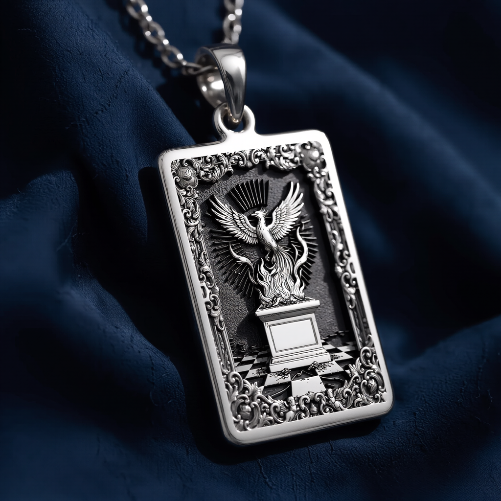 Phoenix Rising from Ashes Rebirth Charm - 925 Sterling Silver