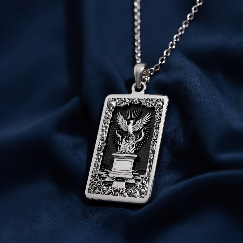 Phoenix Rising from Ashes Rebirth Charm - 925 Sterling Silver
