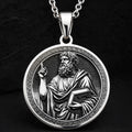 A striking 925 sterling silver Plato charm. The art shows the philosopher, a meaningful piece of dark academia jewelry for a thinker.