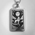 A striking 925 sterling silver Poodle charm. The art shows the celestial dog, a meaningful piece of jewelry for a pet owner.