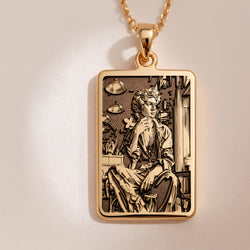 Pop Art David Pendant: 14K Gold Michelangelo Necklace - View 5