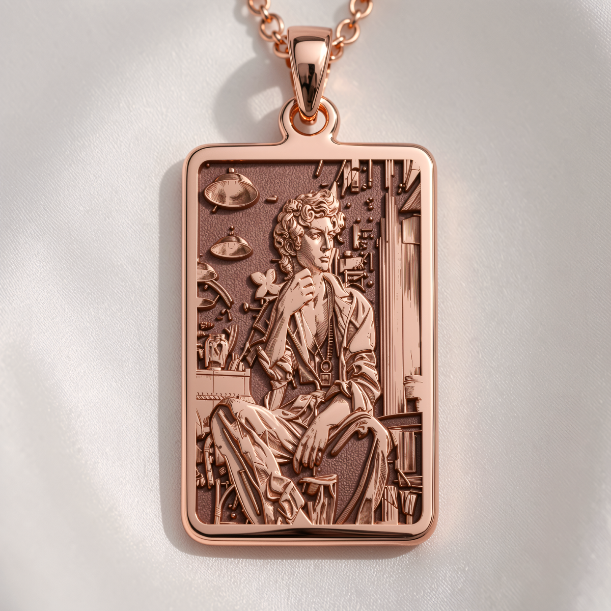 Pop Art David Pendant - 14K Rose Gold Plated