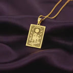 Shiba Inu Pet Portrait Necklace | 14K Solid Gold - Spirit Animal Pet Memorial
