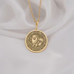 Fluffy Pomeranian Celestial Dog Pendant | 14K Solid Gold - Pet Lover Gift