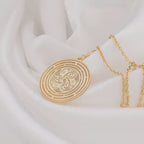 Blume des Lebens Heilige Geometrie Anhänger | 14K Massivgold - Spiritueller Schutz Mandala Erbstück