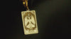 14K Solid Gold The Devil Tarot Necklace, Silver Devil Tarot Pendant, Minimalist TarotNecklace, Dainty Tarot Charm Necklaces Rose plated