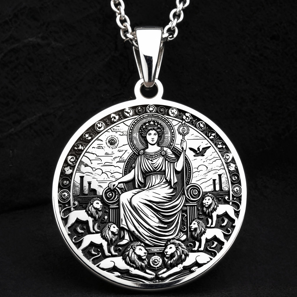 925 Sterling Silver Rhea Necklace with a Greek mythology theme, representing motherhood and fertility. A timeless piece for everyday elegance or special occasions.