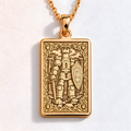 Rook Chess Piece Necklace: 14K Gold Castle Tower Pendant - View 48