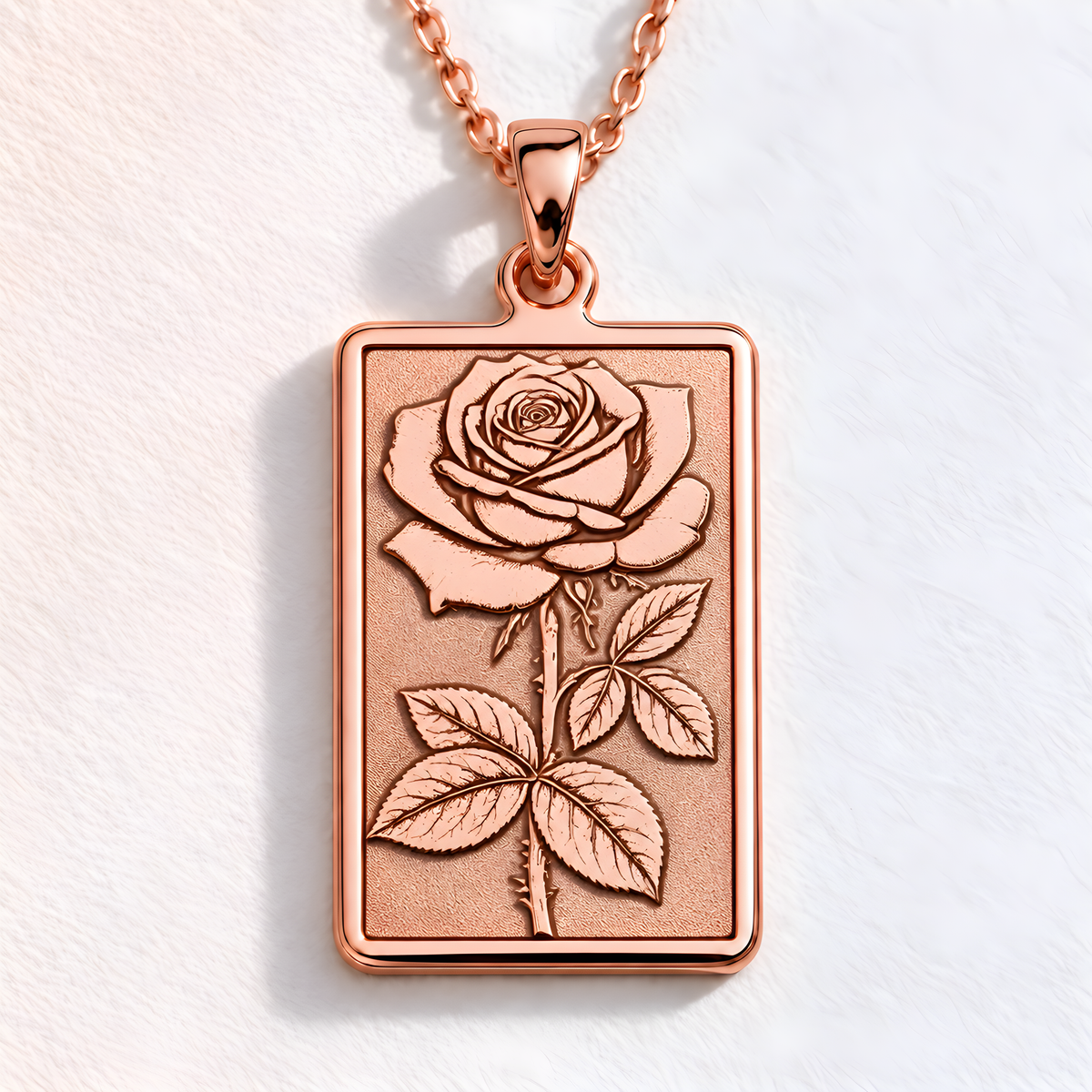 Rose Tarot Love Pendant - 14K Rose Gold Plated
