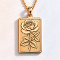 Rose Tarot Love Pendant - 14K Solid Gold