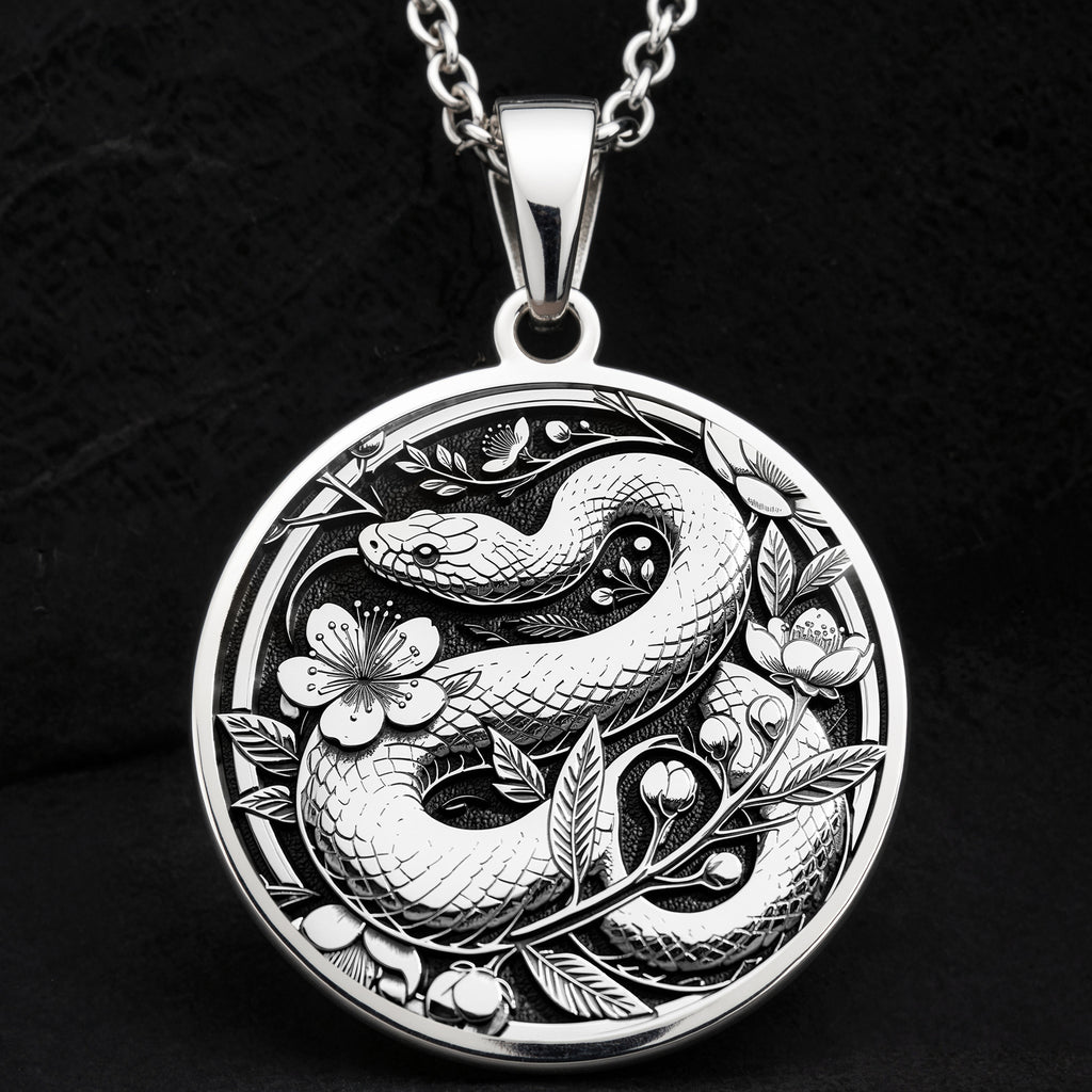 Serpent Totem Snake Pendant - 925 Sterling Silver