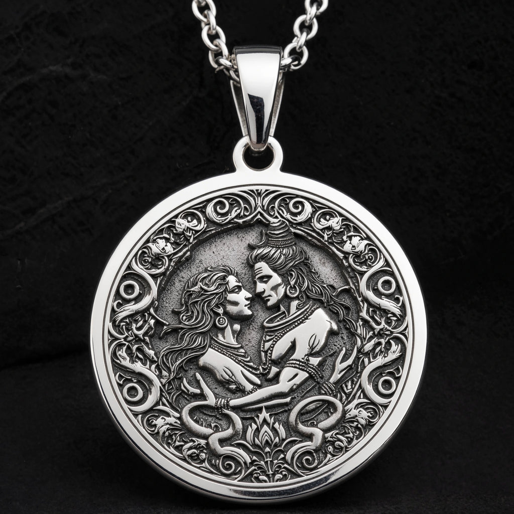 Shiva Vishnu Narayana Chakra Amulet Necklace | Silver & Plated Options - Spiritual Protection Divine Symbol - Görsel 13, dainty coin icon