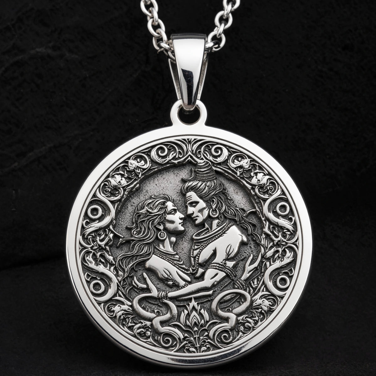 Shiva Vishnu Narayana Chakra Amulet Necklace | Silver & Plated Options - Spiritual Protection Divine Symbol - Görsel 13, dainty coin icon