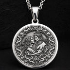 Shiva Vishnu Narayana Chakra Amulet Necklace | Silver & Plated Options - Spiritual Protection Divine Symbol - Görsel 13, dainty coin icon
