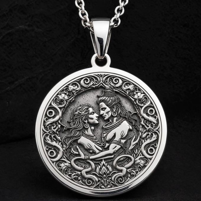 Shiva Vishnu Narayana Chakra Amulet Necklace | Silver & Plated Options - Spiritual Protection Divine Symbol - Görsel 13, dainty coin icon